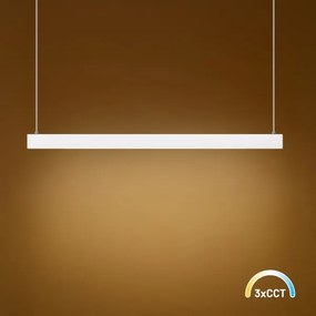 Lustră suspendată pe cablu LINEA LED/36W/230V 3000/4000/5700K CRI 90 alb