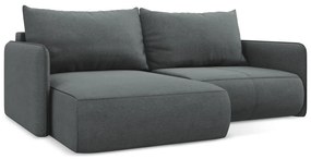 Colțar gri extensibil/cu spațiu de depozitare (cu colț pe partea stângă) Nanea – Makamii