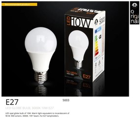 Bec LED E27 10W 3000K lumina calda Globe opal SV-5003