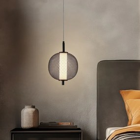 Lustră LED suspendată pe cablu PUMA, 10W, 230V, Ø20 cm, negru