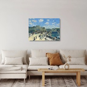 Tablou pe sticlă - Auguste Renoir, Pont Neuf, Paris, reproducere (70x50 cm)