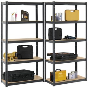 Jusky Set 2 rafturi - 180x90x40cm - gri