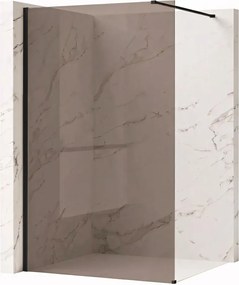 Paravan de dus fumuriu Rea Flexi Brown 130 cm negru