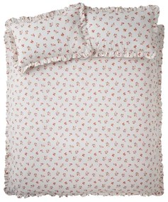 Lenjerie de pat albă pentru pat dublu, extinsă 230x220 cm Frill Ditsy Floral – Catherine Lansfield