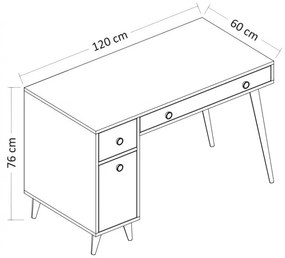 Birou Inarch Alb-Oak