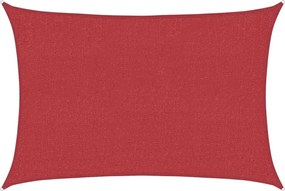 vidaXL Pânză parasolar, roșu, 2x2,5 m, HDPE, 160 g/m²