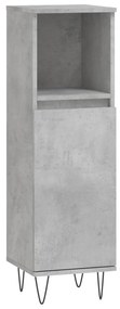 831560 vidaXL Dulap de baie, gri beton, 30x30x100 cm, lemn prelucrat