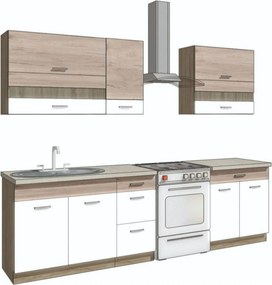 Set bucatarie ECONO B, carcasa stejar sonoma/fronturi stejar san remo