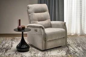 Fotoliu recliner Jamal stofa bej H105 cm