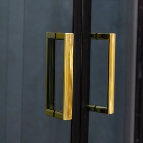 Cabină de duș curbată Tiara Gold 80 fără cădiță