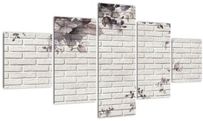 Tablou cu perete și buchet (125x70 cm), în 40 de alte dimensiuni noi