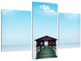Tablou cu casă pe mare (90x60 cm)