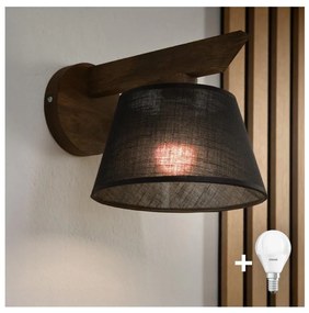 Aplică LED Brilagi ANTHONY 1xE14/40W/230V stejar nuc/negru