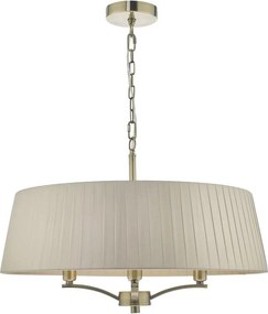 Där Lighting CRI0429 - Candelabru suspendat cu lanț CRISTIN 4xE14/40W/230V alamă/taupe