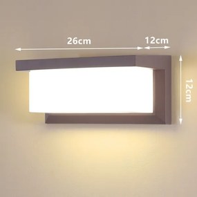 Brilagi - Lampă de perete LED pentru exterior cu senzor BRICKY, 12W/230V, maro, IP54