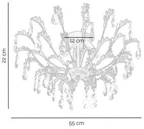 ONLI - Plafonieră TERESA 3xE14/6W/230V bronz