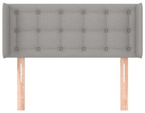Tablie de pat cu aripioare gri deschis 103x16x78 88 cm textil 1, Gri deschis, 103 x 16 x 78 88 cm