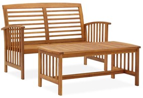 vidaXL Set mobilier de grădină, 2 piese, lemn masiv de acacia