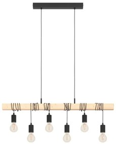 Eglo 43513 - Lustră suspendată pe cablu TOWNSHEND 6xE27/60W/230V