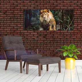 Tablou cu leu în natură (120x50 cm)