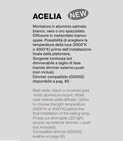 Plafoniera LED design slim ACELIA 60cm, auriu, alb sau negru