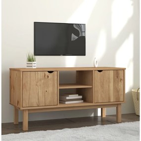 Comoda TV, 113,5x43x57 cm, lemn masiv de pin 1, Maro