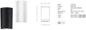 Plafoniera, spot aplicat pentru iluminat exterior, IP54 Dear alb