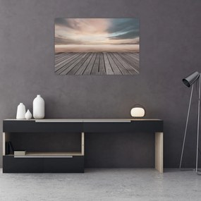 Tablou - Pier la apus de soare (90x60 cm)