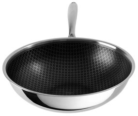 Tigaie inox wok Eternal Collection Berlinger Haus BH 8507, 28 cm, antiaderenta, inox, strat Eterna rezistent