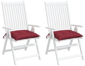 Perne de scaun, 2 buc., rosu vin, 50 x 50 x 7 cm, textil 2, Bordo, 50 x 50 x 7 cm