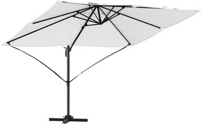 vidaXL Umbrelă de soare Nisipiu 351 x 250 x 260 cm