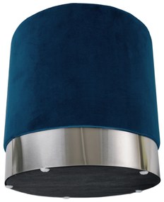 Taburet, catifea albastru Velvet/crom argintiu, DARON
