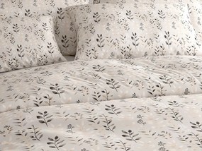 Lenjerie de pat din polibumbac SALVIA gri-maroniu Dimensiune lenjerie de pat: 70 x 90 cm | 140 x 200 cm