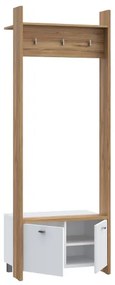 Cuier Ryloth Stejar Catania Si Alb, 74.1 Cm