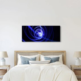 Tablou cu spirale albastre (120x50 cm)