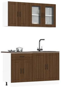 vidaXL Set dulap de bucătărie din 4 piese „Kalmar” stejar maro lemn