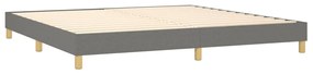 Pat box spring cu saltea, gri inchis, 200x200 cm, textil Morke gra, 200 x 200 cm, Cu blocuri patrate