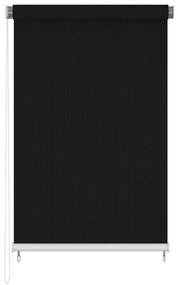 Jaluzea tip rulou de exterior, negru, 160x230 cm Negru, 160 x 230 cm