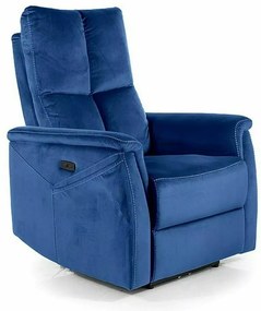 Fotoliu recliner cu functie de masaj Neptun M velvet bleumarin Blu86