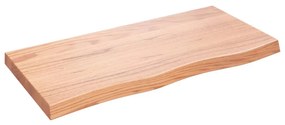 363688 vidaXL Raft de perete maro deschis 100x50x(2-6) cm lemn stejar tratat