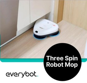 Robot curatare podele Everybot TS300, 27W, 300 ml, Umeda/uscata, Autonomie pana la 200 min, 6 moduri, Senzor anti-cadere/coliziune, Alb