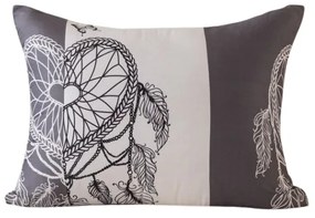 Husa de perna din microfibra TIRSO 70x90 cm, gri-alb