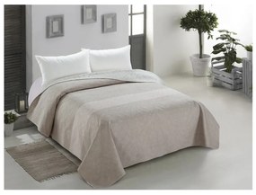 Cuvertură cu 2 fețe AmeliaHome Decor, 240 x 260 cm, bej