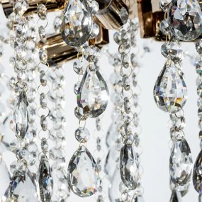 Lustră de cristal aplicată Brilagi CRYSTAL 6xE14/60W/230V auriu