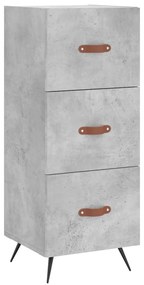 vidaXL Servantă, gri beton, 34,5x34x90 cm, lemn compozit