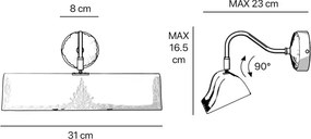 Aplica de perete oglinda sau tablou, alama personalizabila Picture Light