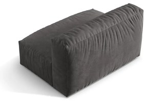 Modul pentru canapea modulară gri cu tapițerie din catifea (de mijloc) Martina – Micadoni