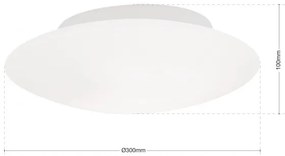 Plafoniera moderna diametru 30cm, Alba