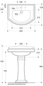 Chiuvetă albă din ceramică 69x52 cm Retro – Sapho