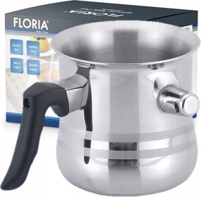 Oala pentru lapte cu fluier Floria ZLN1802 din otel inoxidabil, 3l